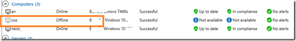 Windows 10 clients offline in dashboard